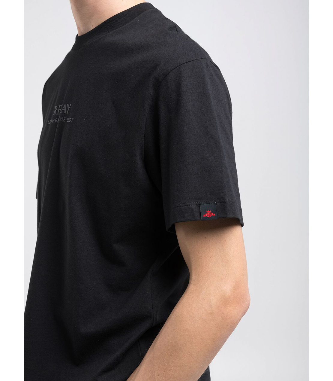 リラックスフィット ベーシックジャ－ジーコットンプリントTシャツ 詳細画像 ブラック 6